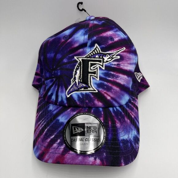 New Era Other - Florida Marlins New Era Casual Classics MLB Purple Tie Dye Adjustable Hat Cap